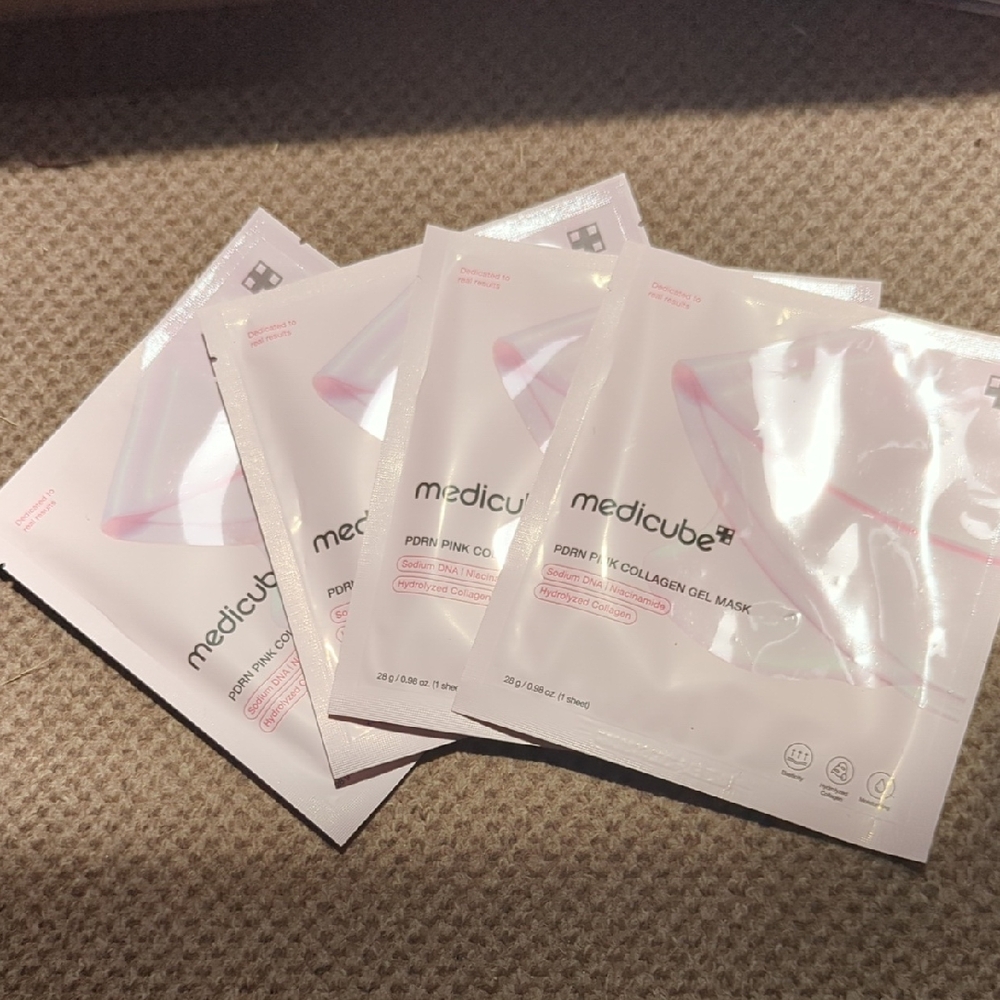 4 Medicube PDRN Pink Collagen Masks New Sealed